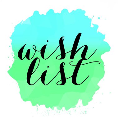 soyut renkli arkaplanda istek listesi metni