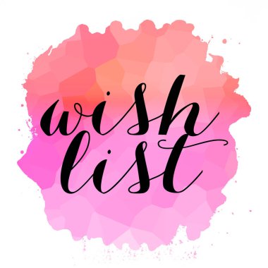 soyut renkli arkaplanda istek listesi metni