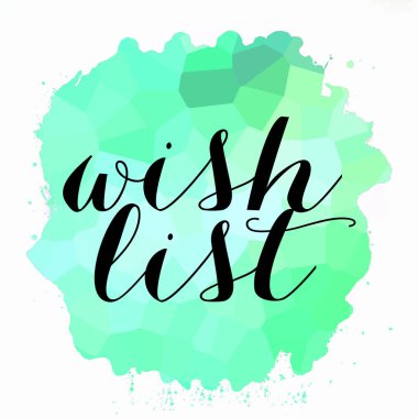 soyut renkli arkaplanda istek listesi metni