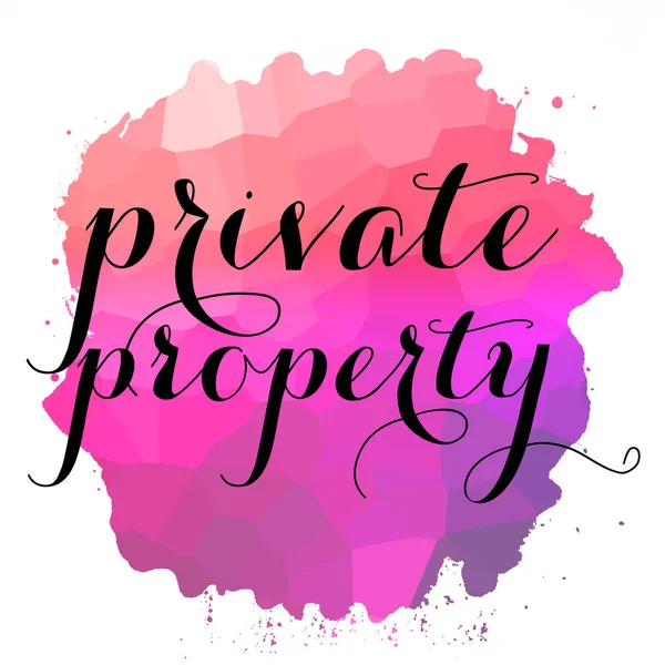 Private Property Text Abstract Colorful Background — Stock Photo, Image