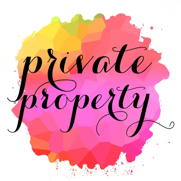 Private Property Text Abstract Colorful Background — Stock Photo, Image