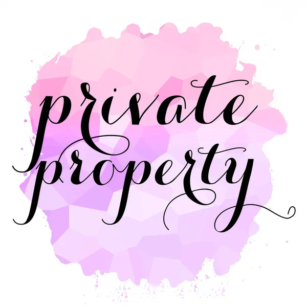 Private Property Text Abstract Colorful Background — Stock Photo, Image