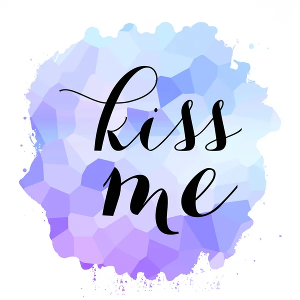 Baciami Testo Sfondo Colorato Astratto — Foto Stock