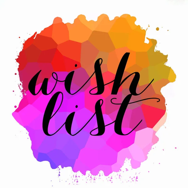 Wish List Text On抽象的なカラフルな背景 — ストック写真