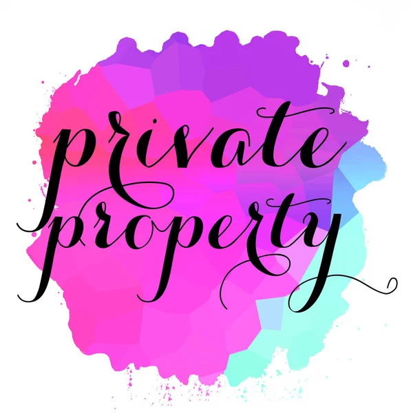 Private Property Text Abstract Colorful Background — Stock Photo, Image