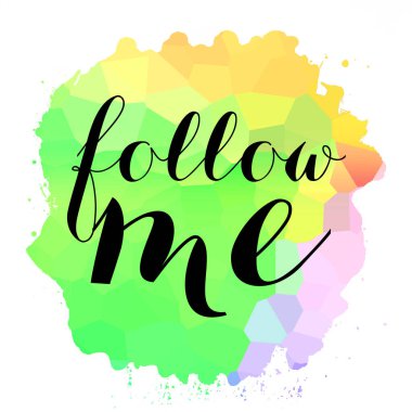 Soyut renkli arkaplanda beni takip et