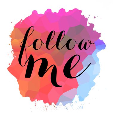 Soyut renkli arkaplanda beni takip et