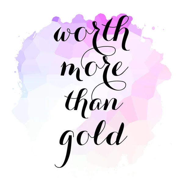 Worth More Gold Text Abstract Colorful Background — Stock Photo, Image