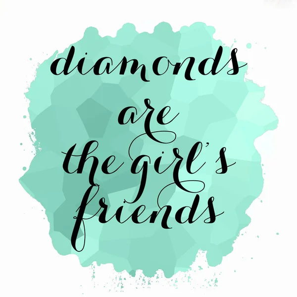 Diamonds Girl Friends Text Abstract Colorful Background — Stock Photo, Image