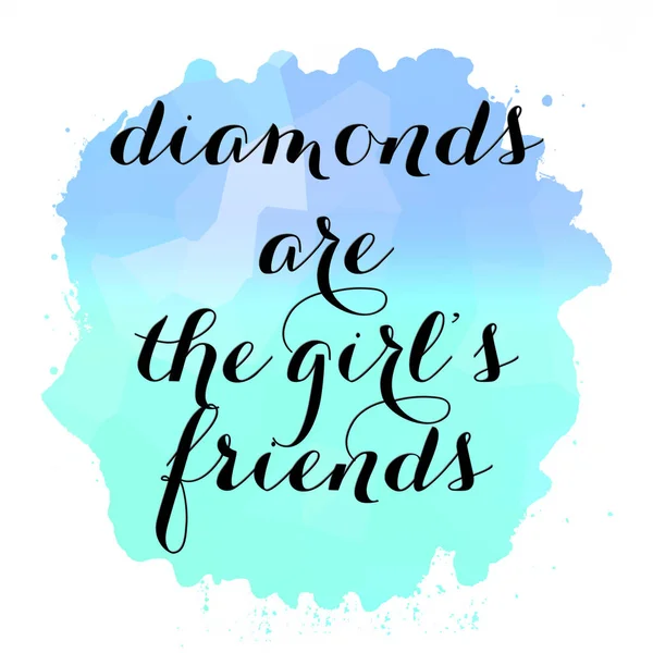 ダイヤモンドは抽象的なカラフルな背景の女の子の友人のテキストです — ストック写真
