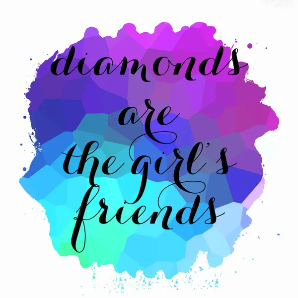 Diamantes Son Texto Los Amigos Chica Fondo Colorido Abstracto —  Fotos de Stock