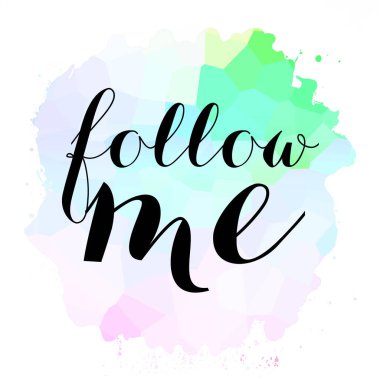 Soyut renkli arkaplanda beni takip et