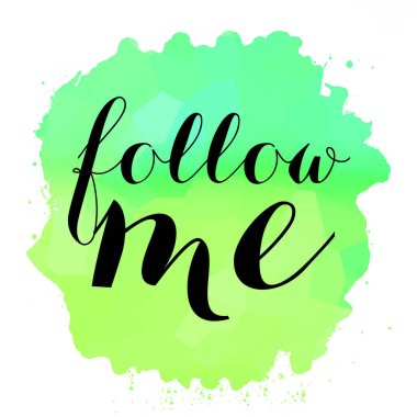 Soyut renkli arkaplanda beni takip et