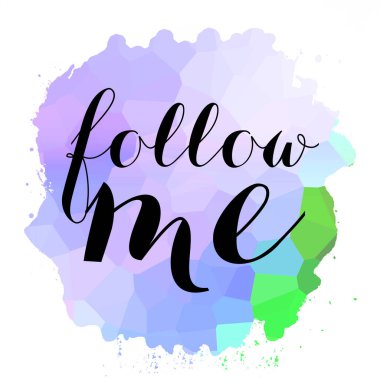 Soyut renkli arkaplanda beni takip et