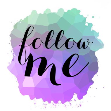 Soyut renkli arkaplanda beni takip et