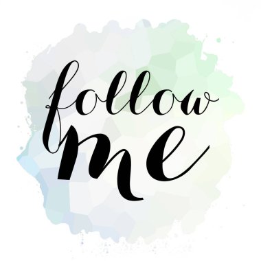 Soyut renkli arkaplanda beni takip et