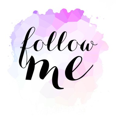 Soyut renkli arkaplanda beni takip et