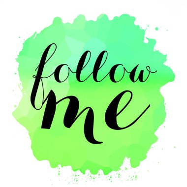 Soyut renkli arkaplanda beni takip et