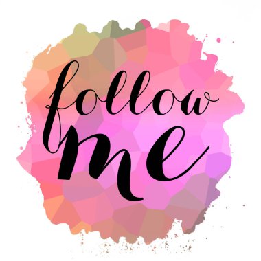 Soyut renkli arkaplanda beni takip et