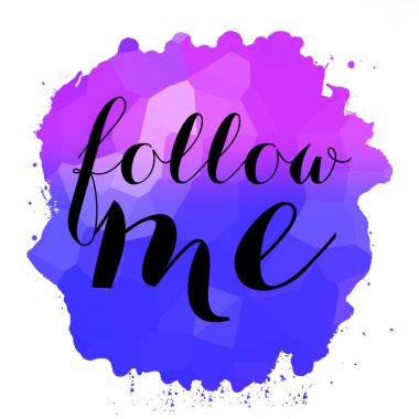 Soyut renkli arkaplanda beni takip et