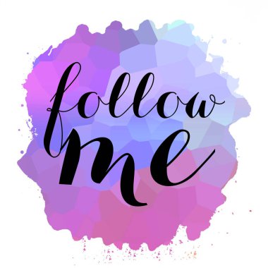 Soyut renkli arkaplanda beni takip et