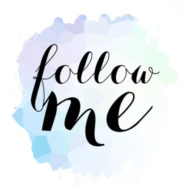 Soyut renkli arkaplanda beni takip et