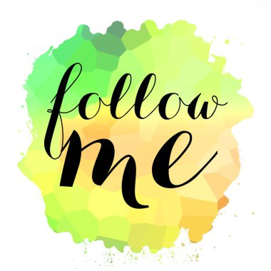 Soyut renkli arkaplanda beni takip et