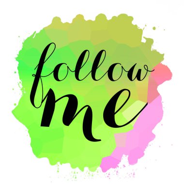 Soyut renkli arkaplanda beni takip et