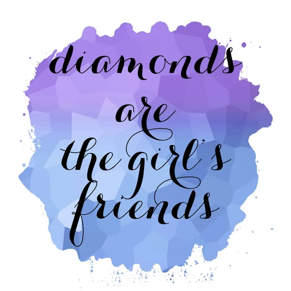 Diamonds Girl Friends Text Abstract Colorful Background — Stock Photo, Image