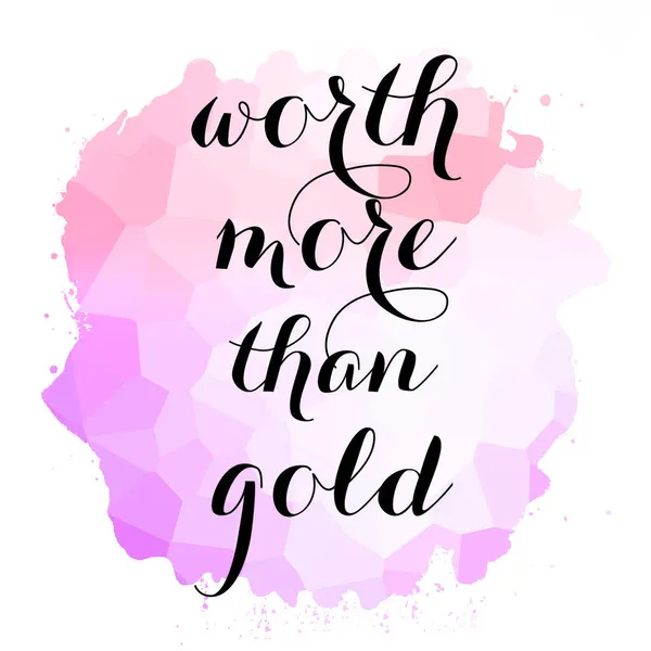 Worth More Gold Text Abstract Colorful Background — Stock Photo, Image