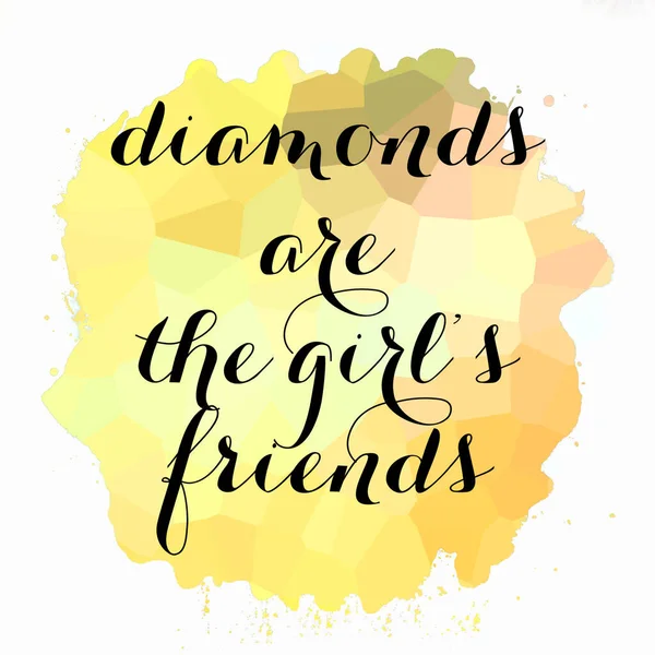 Diamonds Girl Friends Text Abstract Colorful Background — Stock Photo, Image