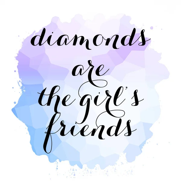 Diamonds Girl Friends Text Abstract Colorful Background — Stock Photo, Image