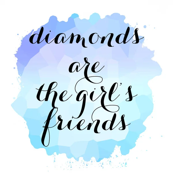 Diamanty Jsou Dívka Přátelé Text Abstraktní Barevné Pozadí — Stock fotografie