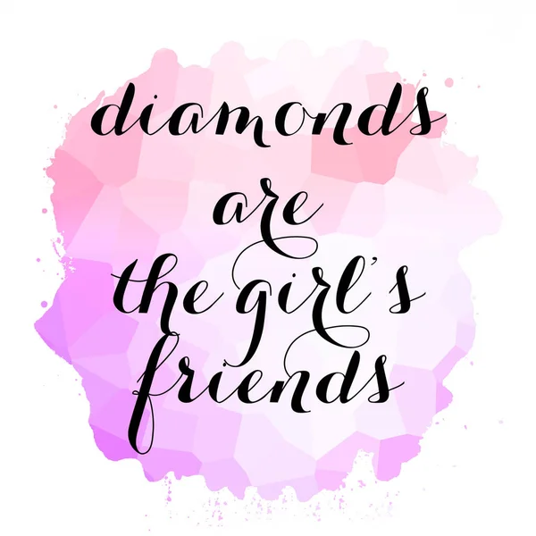 Diamonds Girl Friends Text Abstract Colorful Background — Stock Photo, Image