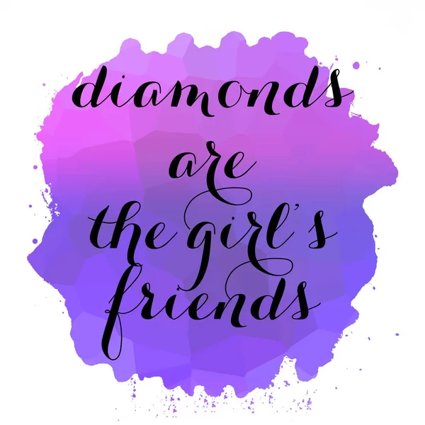 다이아몬드는 추상적으로 배경에 소녀의 텍스트이다 — 스톡 사진