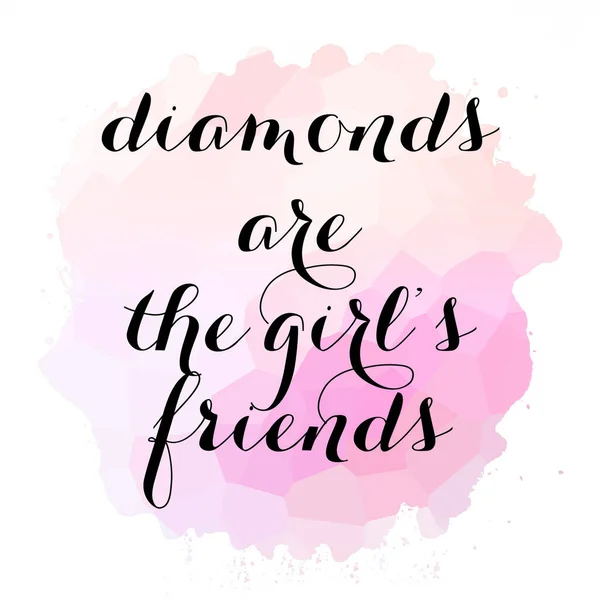 Diamonds Girl Friends Text Abstract Colorful Background — Stock Photo, Image