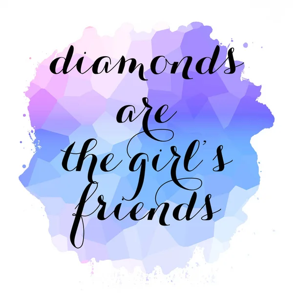 Diamonds Girl Friends Text Abstract Colorful Background — Stock Photo, Image