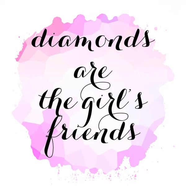 Diamantes Son Texto Los Amigos Chica Fondo Colorido Abstracto —  Fotos de Stock