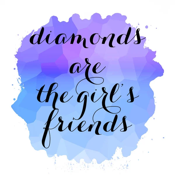 Diamonds Girl Friends Text Abstract Colorful Background — Stock Photo, Image