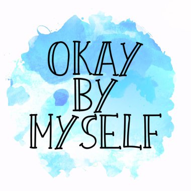 Tamam, tek başıma soyut renkli arkaplan üzerine metin yazdım.