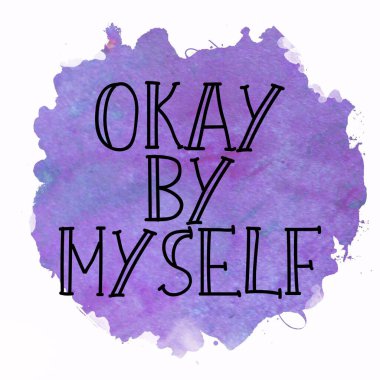 Tamam, tek başıma soyut renkli arkaplan üzerine metin yazdım.