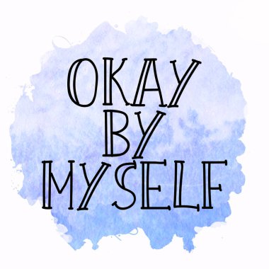 Tamam, tek başıma soyut renkli arkaplan üzerine metin yazdım.