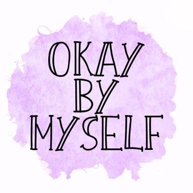 Tamam, tek başıma soyut renkli arkaplan üzerine metin yazdım.