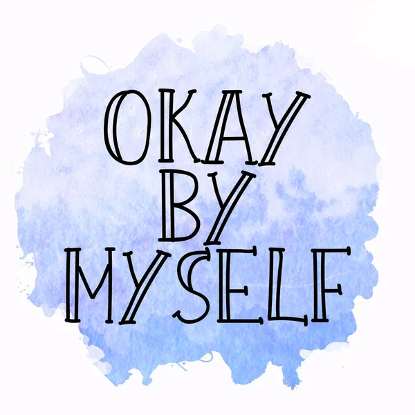 Tamam, tek başıma soyut renkli arkaplan üzerine metin yazdım.