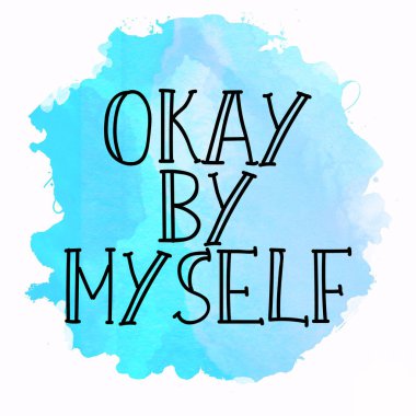 Tamam, tek başıma soyut renkli arkaplan üzerine metin yazdım.