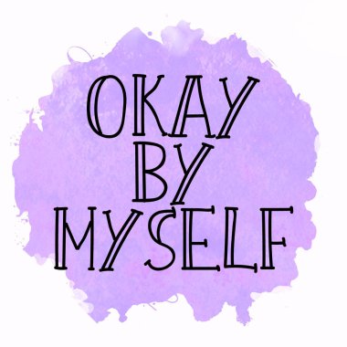 Tamam, tek başıma soyut renkli arkaplan üzerine metin yazdım.