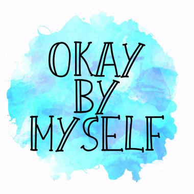 Tamam, tek başıma soyut renkli arkaplan üzerine metin yazdım.