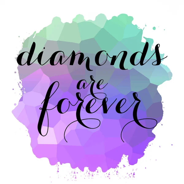 diamonds forever text on abstract colorful background