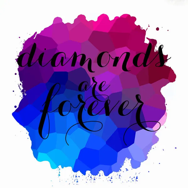 Diamantes Para Sempre Texto Fundo Colorido Abstrato — Fotografia de Stock