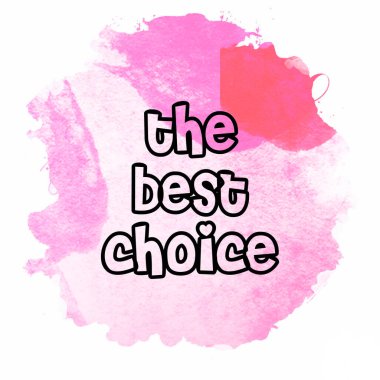 Soyut renkli arkaplan üzerine en iyi seçim metni